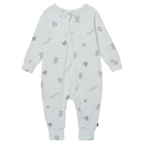 Modern Moments by Gerber Baby Neutral Super Soft Viscose Two-Way Zip Coverall, Sizes Newborn - 24 Months