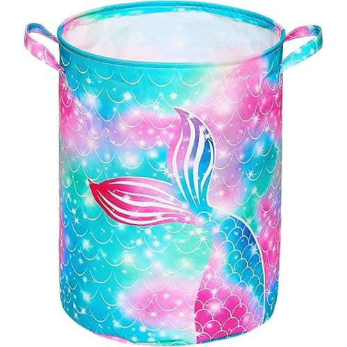 Beinou Kids Laundry Hamper 43.4L Waterproof Baby Laundry Basket Collapsible Canvas Toy Organizer Basket With Handles For Kids Bedroom Nursery Clothes