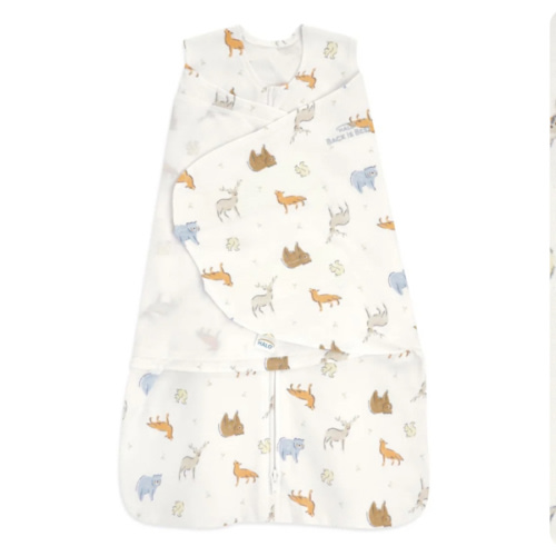 100% Cotton Baby Swaddle Forest Friends | Newborn | HALO US