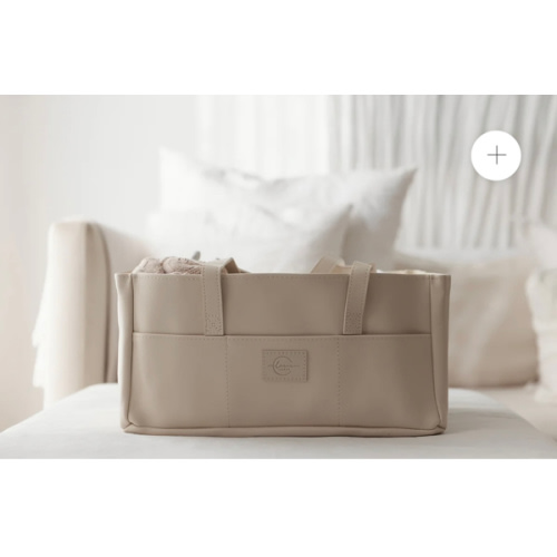 Nappy Caddy Vegan Leather- Soft Sand- Large