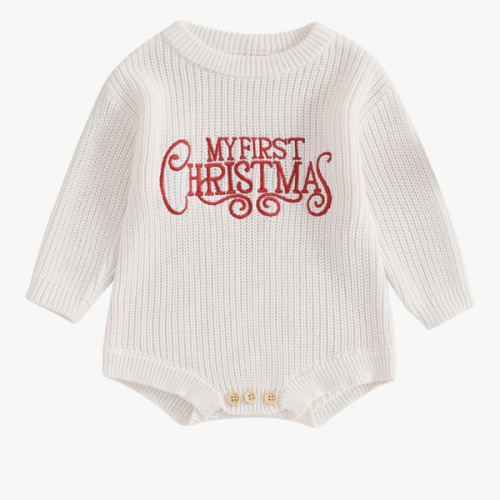 Adobabirl Baby Girl Boy Knitted Sweater Bubble Romper Long Sleeve Jumpsuit Festival Outfit Fall Winter Spring Clothes