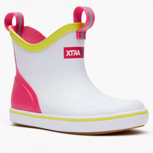 Little Kids Ankle Deck Boot XKAB101C White Multi/Pink