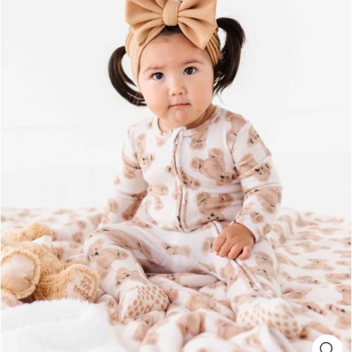 Bear Hugs Footie - Cloud Plush Bamboo