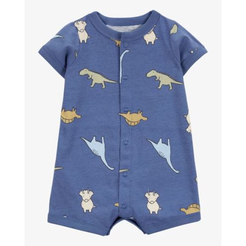 Baby Dinosaur Print Jersey Short-Sleeve Romper - Blue - Carter's | Carter's