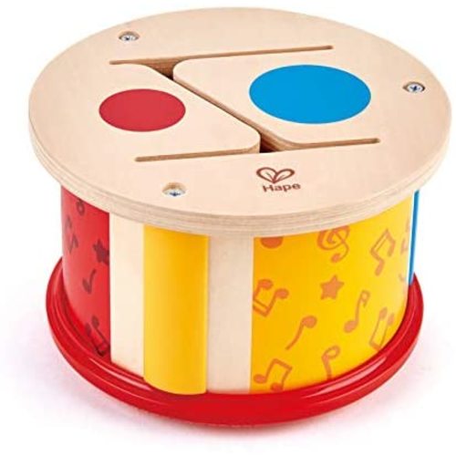 Hape Double-Sided Drum| Wooden Double-Side Musical Drum Instrument for Toddlers