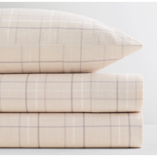 Plaid Cotton Crib Sheet | Honey