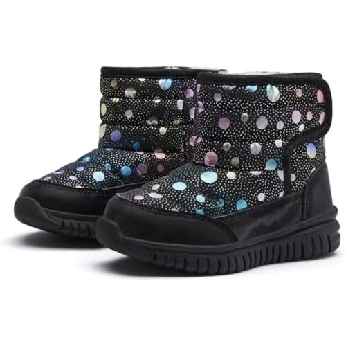 HOBIBEAR Boys Girls Toddler Snow Boots Waterproof Slip Resistant Outdoor Winter Shoes(Toddler/Little Kids/Big Kids)