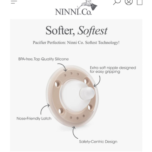 Ninni Pacifier Oatmeal 2 Pack