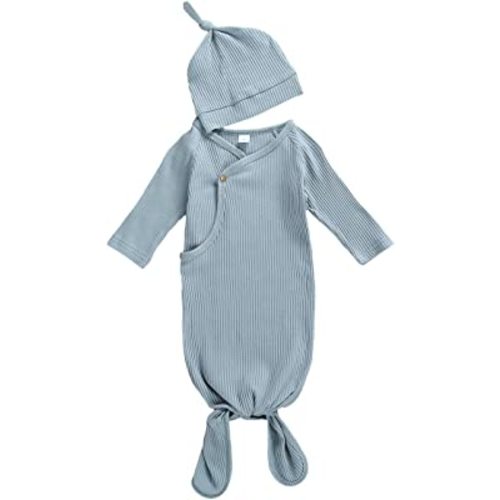 CIYCUIT Knotted Baby Gowns Newborn Coming Home from Hospital Outfit