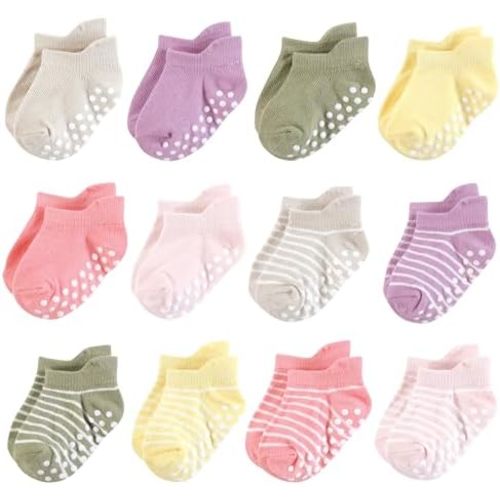 Hudson Baby Unisex Baby Non-Skid No-Show Socks