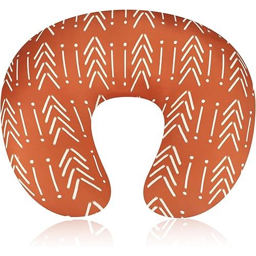 Baby Nursing Pillow Cover, Breastfeeding Pillow Cover Boys Girls, Nursing Pillow Case for Newborn, Soft Fabric Fits Snug On Infant, Washable and Breathable, Vintage Orange