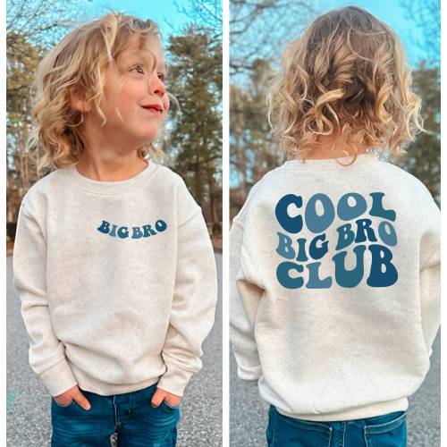 Cool Big Bro Club Sweatshirt, Big Bro Shirt, Big Brother Gift, Toddler Sweatshirt, Brother Shirt, Sibling Shirt, Big Brother Shirt
