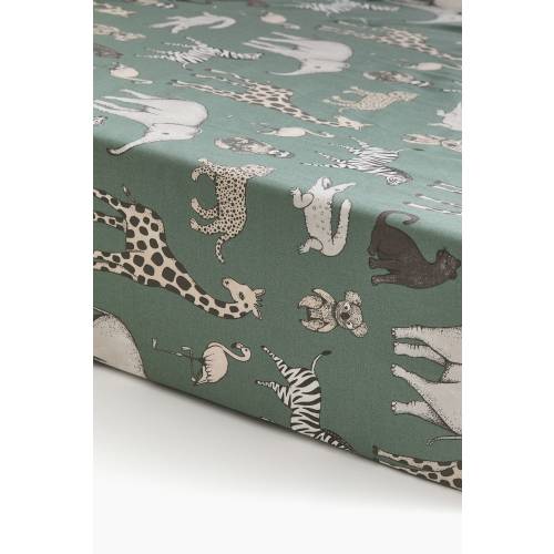 PATTERNED COTTON FITTED SHEET