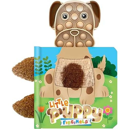 Fidgimals Little Puppy Animal Baby Book | Educational Children's Books, Sensory Board Book with Pop It Fidget Toys, Perfect Sensory Toys for Toddlers ... Baby Books I Your Sensory Fidget Puppy Friend
