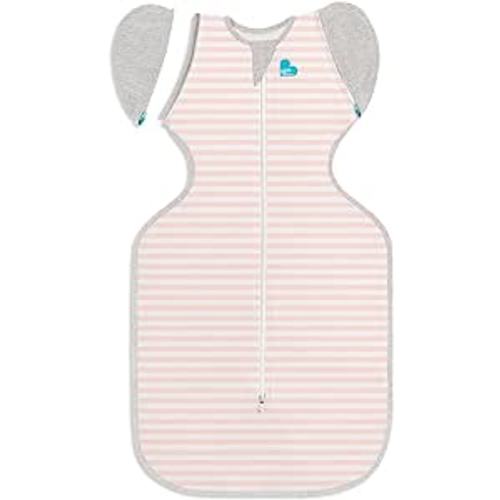 Amazon.com: Love to Dream Swaddle UP Transition Bag Self-Soothing Sleep Sack 19-24 lbs, Patented Zip-Off Wings, Gently Help Baby Safely Transition from Swaddling to Arms Free Before Rolling, 1TOG, Pink, Large : Baby