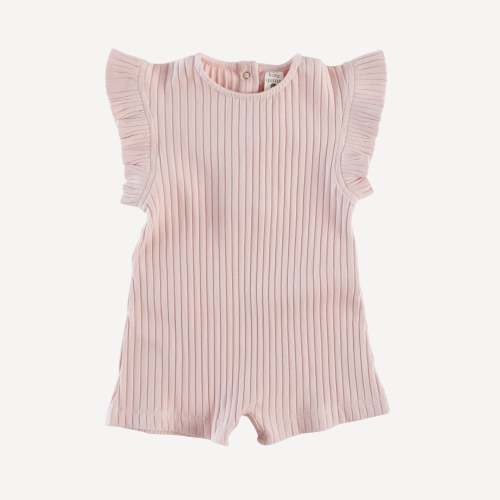retro flutter shortie | rose smoke | organic cotton wide rib