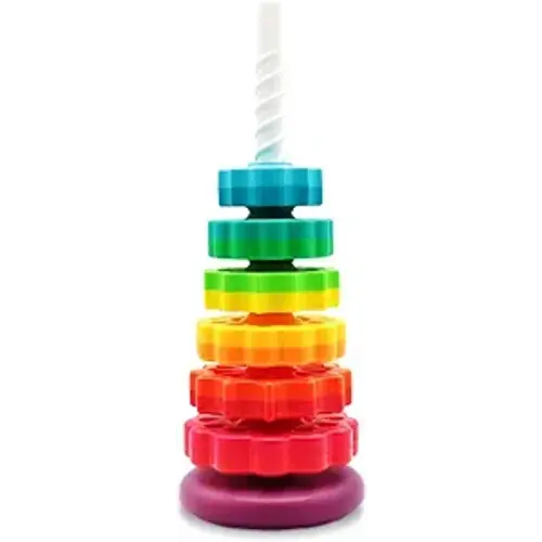 Baby Spin Stack Toy,Premium Stacking Toy for Kids, Spinning Stacking Toy for Babies and Toddlers,Educational Toddler Learning Toy,Baby 1 2 3 Birthday Gifts,Autism Sensory Spinning Toy