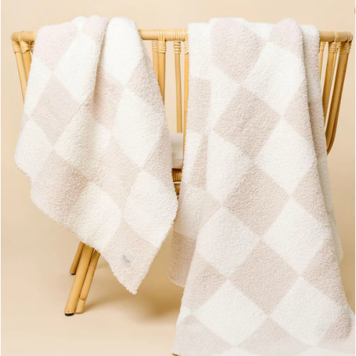 Chenille Blanket - Dune Check - Small