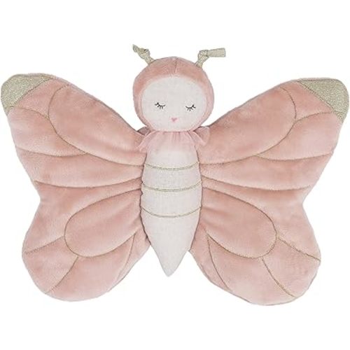 MON AMI Bettina The Butterfly Stuffed Animal – 16 Inches | Pink Plush Bug Toy for Kids | Plushie for Nursery Décor | Adorable Huggable Plush for All Ages