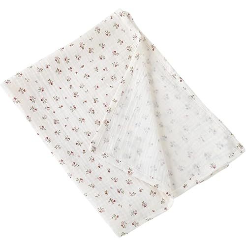 Baby Burp Cloth Layer Soft Absorbent Muslin Swaddle Blankets 85cmx65cm, Newborn Towel for Baby Shower Machine Washable for Sensitive Skin, 1 Pieces Type 6