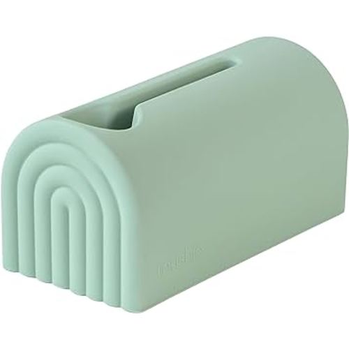 mushie Bath Spout Cover | Soft Silicone Bathtub Faucet Safety Guard for Kids | Universal Fit (Cambridge Blue)