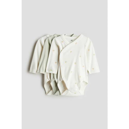 3-PACK WRAPOVER BODYSUITS