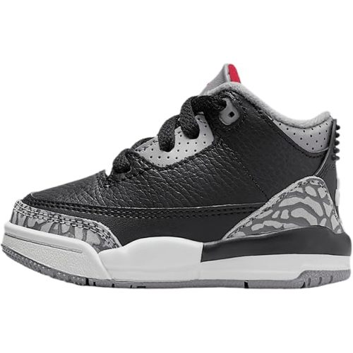 Jordan Toddler's 3 Retro Black/Fire Red-Cement Grey (DM0968 010)