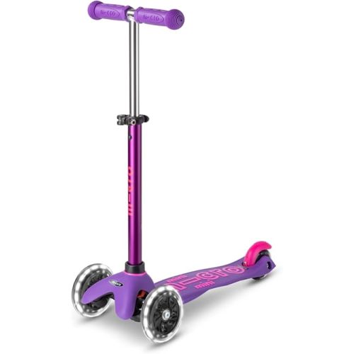 Micro Kickboard Mini Deluxe LED Three-Wheeled Lean-to-Steer Swiss-Designed Micro Scooter