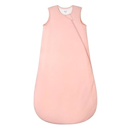 Supersoft Rayon Made from Bamboo Sleep Sack 3-6 Months Newborn Sleep Sack 0-3 Months 1.0 Tog Baby Wearable Blanket with 2-Way Zipper Unisex Sleeping Bag for Babies All-year-around - Pink