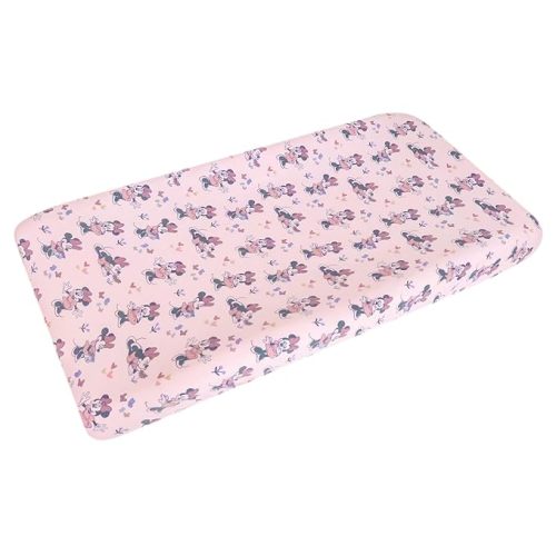 Premium Knit Diaper Changing Pad Cover Minnie Mouse by Copper Pearl