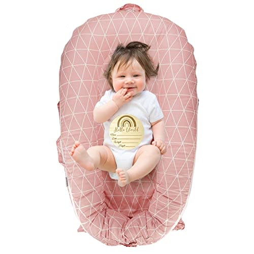 Sweety Baby Newborn Lounger Cover for DockATot Deluxe, 100% Cotton Cover for Dock A Tot (Pink)