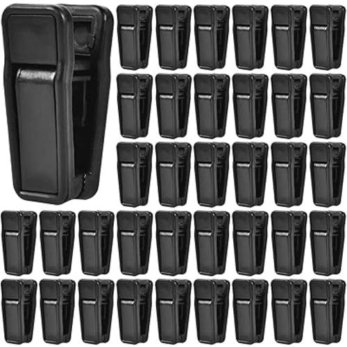 40 Pcs Plastic Baby Hanger Clips Slim-line Finger Clips Set for Clothes Hanger Velvet Hanger (Black)