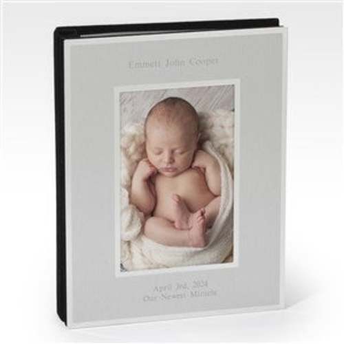 Engraved Flat Iron Silver 4x6 Photo Album