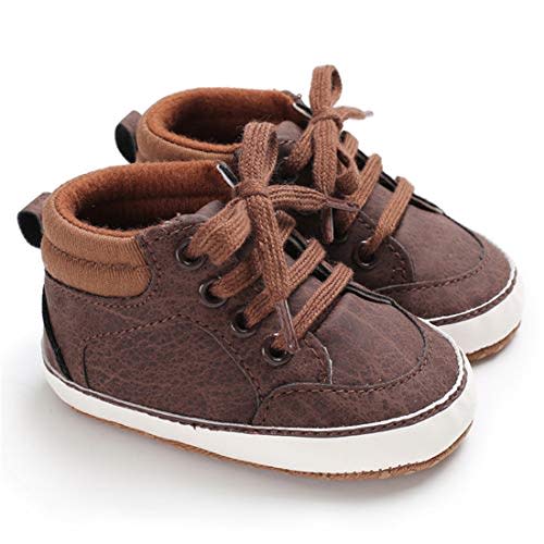 CENCIRILY Baby Boys Girls High Top Sneakers Soft Soles Anti Skid Infant Ankle Shoes Toddler Prewalker First Walking Crib Shoes