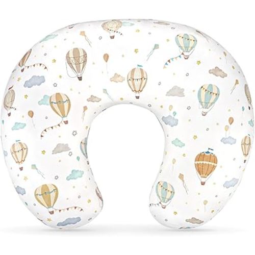 DILIMI Nursing Pillow Cover, Stretchy Removable Pillowcase for Breastfeeding Pillows, Ultra Soft Comfortable Slipcover for Baby Girl and Boy, Hot Air Balloon