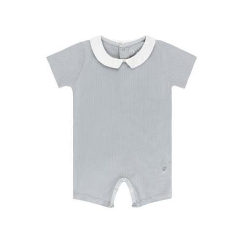 Wide Rib Cotton - Rosebud Collection- Boy Romper