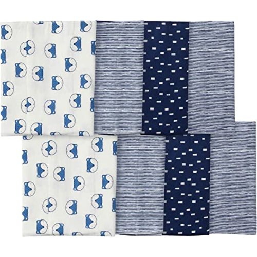 Gerber Unisex-Baby 8-Pack Cotton Flannel Burp Cloths