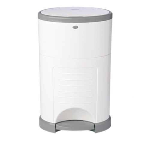 Diaper Dekor EKO Plus Diaper Pail, White | ONLY Eco-Friendly Diaper Pail Made with 70% Recycled Materials | Hands-Free: Step–Drop–Done | Cost-Effective Refill System | Great Cloth Diaper Pail