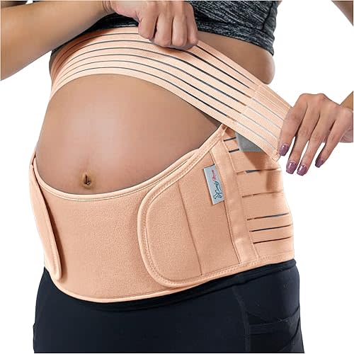 Belly Bands For Pregnant Women, Pregnancy Belly Support Band, Belly Band For Back Support. Pregnancy Must Haves, Belly Support For Pregnancy. Peach Color/Size L