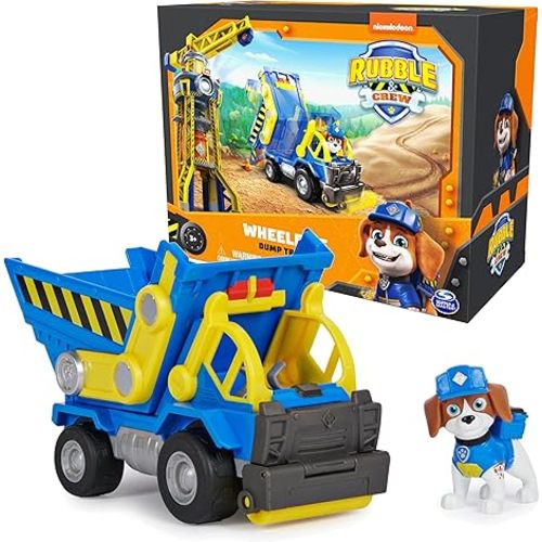 Rubble & Crew, Wheeler’s Dump Truck Toy with Movable Parts and a Collectible Action Figure, Kids Toys for Ages 3 and Up