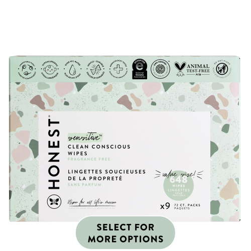 The Honest Company, Plant-Based Baby Wipes, Fragrance-Free, 648 Count (Select for More Options)