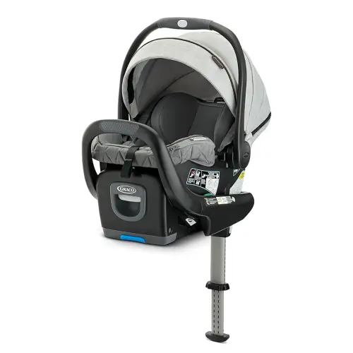 Graco Premier SnugRide SnugFit XT Infant Car Seat W/ Load Leg & Anti-Rebound Bar for Extra Safety, SnugLock Easy Install Rear Facing Baby Car Seat, Privacy Drape, Storage Pocket, Midtown
