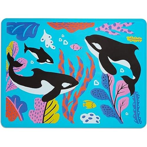 Munchkin® WildLove Reversible Silicone Placemat for Kids, 1pk, Orca