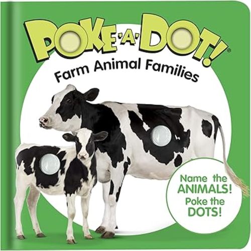 Melissa & Doug 41353 Poke-a-Dot Farm Animal Families | Activity Books | 3+ | Gift for Boy or Girl