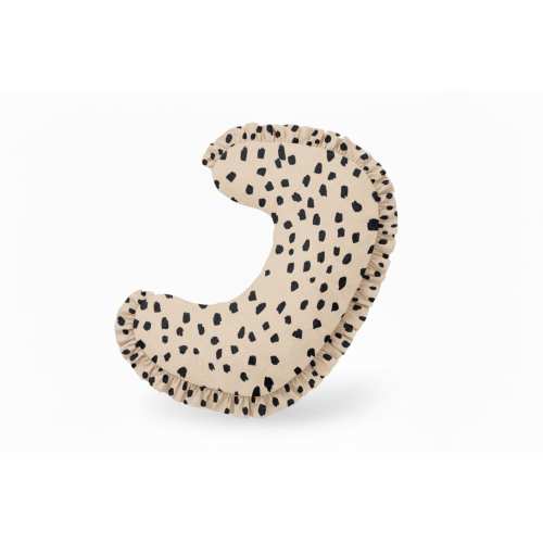 Beige Black Ruffle Nursing Pillow Cover Breastfeeding Pillow Cover for Baby Boys and Girls Baby Shower Gift Neutral Baby Pillow UShape