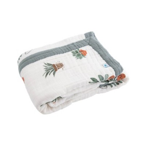 Little Unicorn Cotton Muslin Baby Receiving Quilt, Color: Prickle Pots