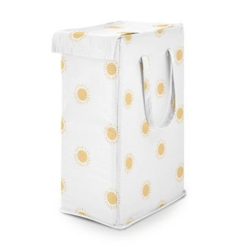 Sweet Jojo Designs Boy, Girl, Unisex/Gender Neutral Foldable Laundry Hamper with Handles Boho Sun Yellow and White