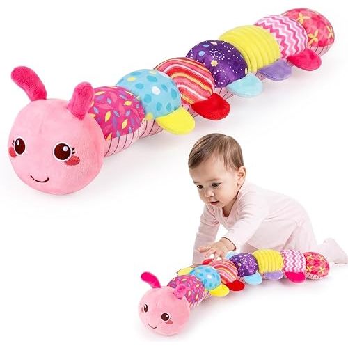 Baby Toys 0-6 Months Musical Stuffed Caterpillar Newborn Tummy Time Toys