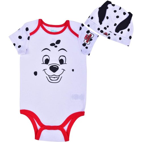 Disney The Incredibles, The Lion King, 101 Dalmations, Winnie The Pooh Boys Roleplay Creeper Bodysuit with Hat for Newborn to Infants - NB - 24M