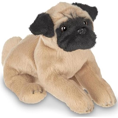 Bearington Pugsly Pug Plush Stuffed Animal Puppy Dog, 13 inch